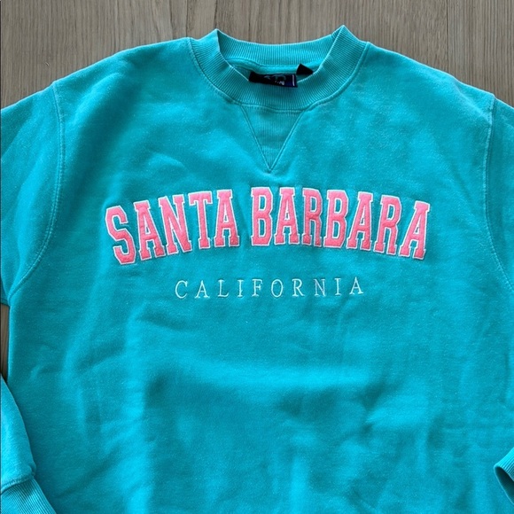 Santa Barbara California Teal Sweatshirt - Picture 2 of 6